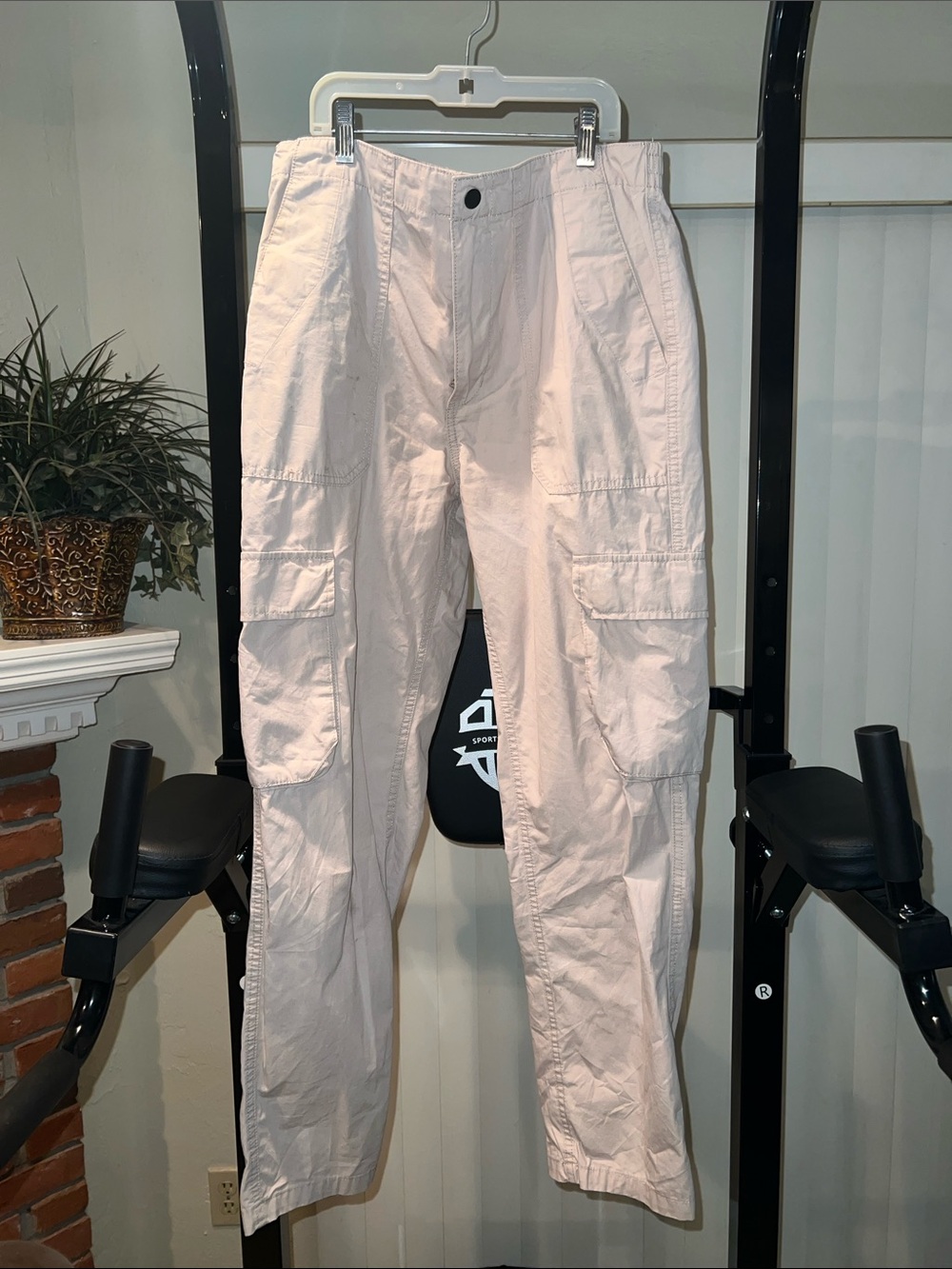 H&M Tan Cargo Trousers with Multiple Pockets